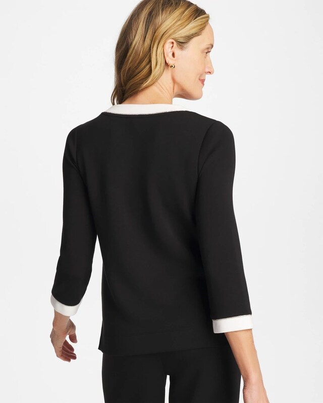 Zenergy Soft Caviar Bead Contrast Top - image 3